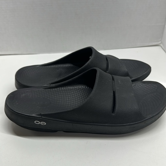 Oofos ooahhh Sandal Slides Slip On Orthopedic Shoes Black Men\'s Size 12